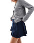 Hollister pleated skort in navy pintstipe