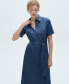 Women's Satin Shirt Dress