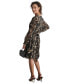 Women's Printed Chiffon Long-Sleeve A-Line Dress