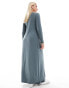 Mamalicious Maternity mix & match ribbed jersey maxi cardigan co-ord in asphalt