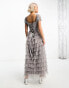 Amy Jane London Sofia tulle maxi dress in grey