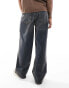 ASOS DESIGN super baggy jeans in tinted mid wash with heavy rips