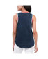 Women's Navy Atlanta Braves Strategy Tank Top