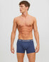 Jack & Jones 3 pack trunks with tonal waistband in multi