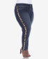 Plus Size Super Stretch Denim with Cheetah Pannel