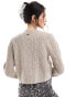 Levi's Primrose cable merino wool knit cardigan in beige