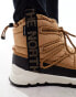 The North Face Thermoball insulated lace up boots in beige and black