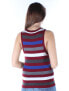 Топ Kensie Red Striped Scoop Neck Sleeveless Casual