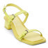 COCONUTS by Matisse Maya Lizard Block Heels Womens Yellow Dress Sandals MAYA-34