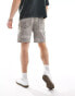 Liquor N Poker oversized textured short in washed black