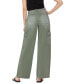 Women's High Rise Utility Cargo Wide Leg Jeans