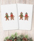 Christmas Gingerbread Embroidered 100% Turkish Cotton Hand Towel