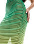 Candypants mesh maxi tank ombre dress in olive green