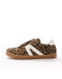 schuh Marnie gum sole trainers in leopard suede