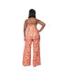 Plus Size Sashed Sleeveless Halter Glamour Goddess Jumpsuit