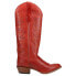 Justin Boots Whitley Embroidered 15 Inch Square Toe Cowboy Womens Red Casual Bo