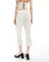 Reclaimed Vintage capri trousers with bows in white co-ord