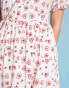 Sister Jane heart and flower embroidered midaxi dress in ivory co-ord