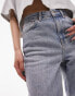 Topshop Petite comfort stretch Mom jeans in bleach