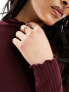 ONLY lettuce edge high neck ribbed top in burgundy