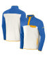 Men's NFL x Darius Rucker Collection by Powder Blue, Cream Los Angeles Chargers Micro Fleece Quarter-Snap Jacket