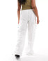 AllSaints Barbara cargo parachute trousers in white