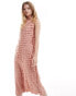 Ghospell textured midaxi dress in dusty pink