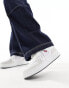 Levi's Glide leather trainer in white cream suede mix with logo