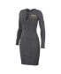 Women's Charcoal Washington Commanders Lace Up Long Sleeve Dress