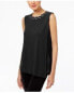 Топ Calvin Klein Sleeveless Blouse Scoop Neck Black