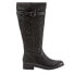 Trotters Lyra T1658-009 Womens Black Leather Zipper Knee High Boots 9.5