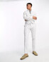 ASOS DESIGN wedding skinny suit trousers with micro texture in ice grey