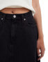 Levi's mini flounce denim skirt in washed black