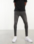 ASOS DESIGN spray on jeans with power stretch in washed black