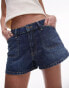 Topshop denim knicker short in indigo