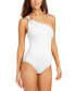 Michael Kors Iconic Solids One Shoulder One-Piece White Size 12