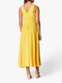 Karen Millen High Low MIDI Dress Yellow UK 12 US 8