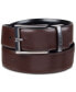 Men's Reversible Textured Reversible Dress Belt, Created for Macy's