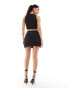 Kaiia tailored mini skirt co-ord in black