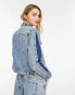 Levi's Original denim trucker jacket in light blue with side stripe