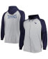 Men's Heather Gray Tennessee Titans Big and Tall Fleece Raglan Full-Zip Hoodie Jacket