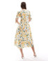 Nobody's Child Alexis midi dress in yellow bloom