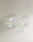 Square glass vase