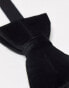 ASOS DESIGN velvet bow tie in black