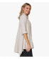 Women's Linen Long Sleeve Collared V-Neck True Form Shirt