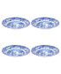 Blue Italian Rim Soup Bowl Set/4