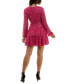 Juniors' Sequin Surplice-Neck Tiered Mini Dress