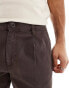 ASOS DESIGN tapered washed chino in brown