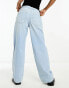 ASOS DESIGN mid rise baggy boyfriend jean in light blue