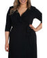 Women's Plus Size Maritime Ruffle Maxi Dress with Sleeves